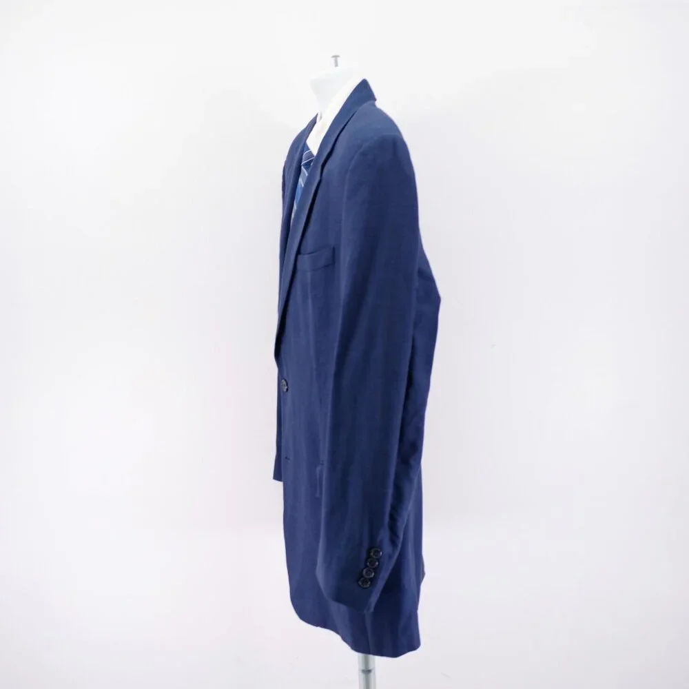 Jos A Bank Wool Blue Basketweave 2‎ Button Blazer 42L / Slim 44L